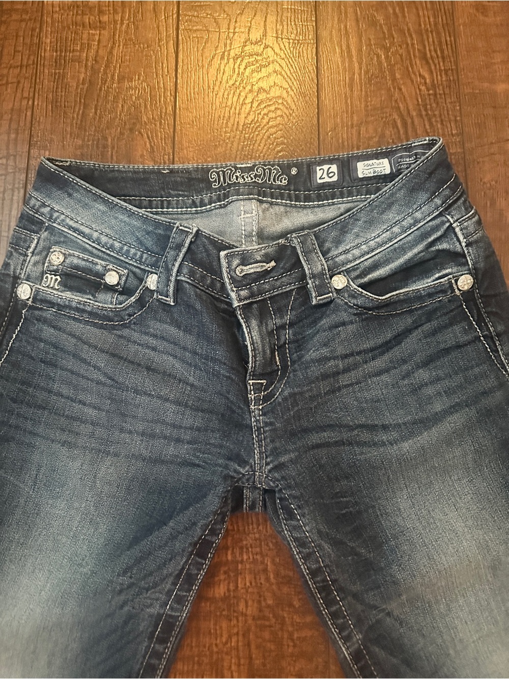 Miss Me Faded Blue Boot Cut Jeans